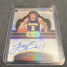 Panini Select Prizm Rookie Autograph Lonzo Ball #RS-LON /199 Los Angeles Lakers