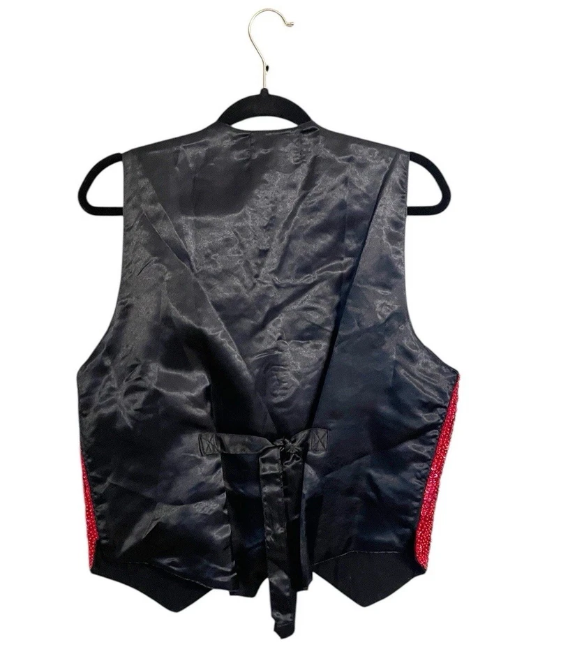 Винтажный S.A.V.V.Y. Жилет ручной работы с блестками уродливый рождественский конкурс размер M праздничный - Изображение 3 из 4