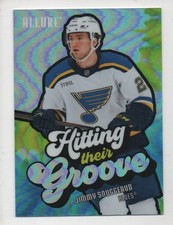 25-26 UD Allure Jimmy Snuggerud Hitting Their Groove Full Set Base/Orange/Blue 
