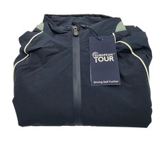 European Tour Ladies Navy Waterproof Golf Jacket Medium Teflon Fabric Protection