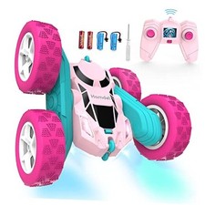 Remote Control Car for Girls Pink RC Car Double Sided 360 Flip Stunt Car with