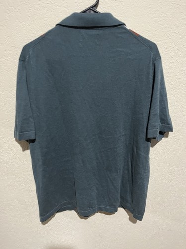 Button Front Retro Polo Sweater from Apt. 9 Men’s Xl Striped Green White Brown - Picture 4 of 4