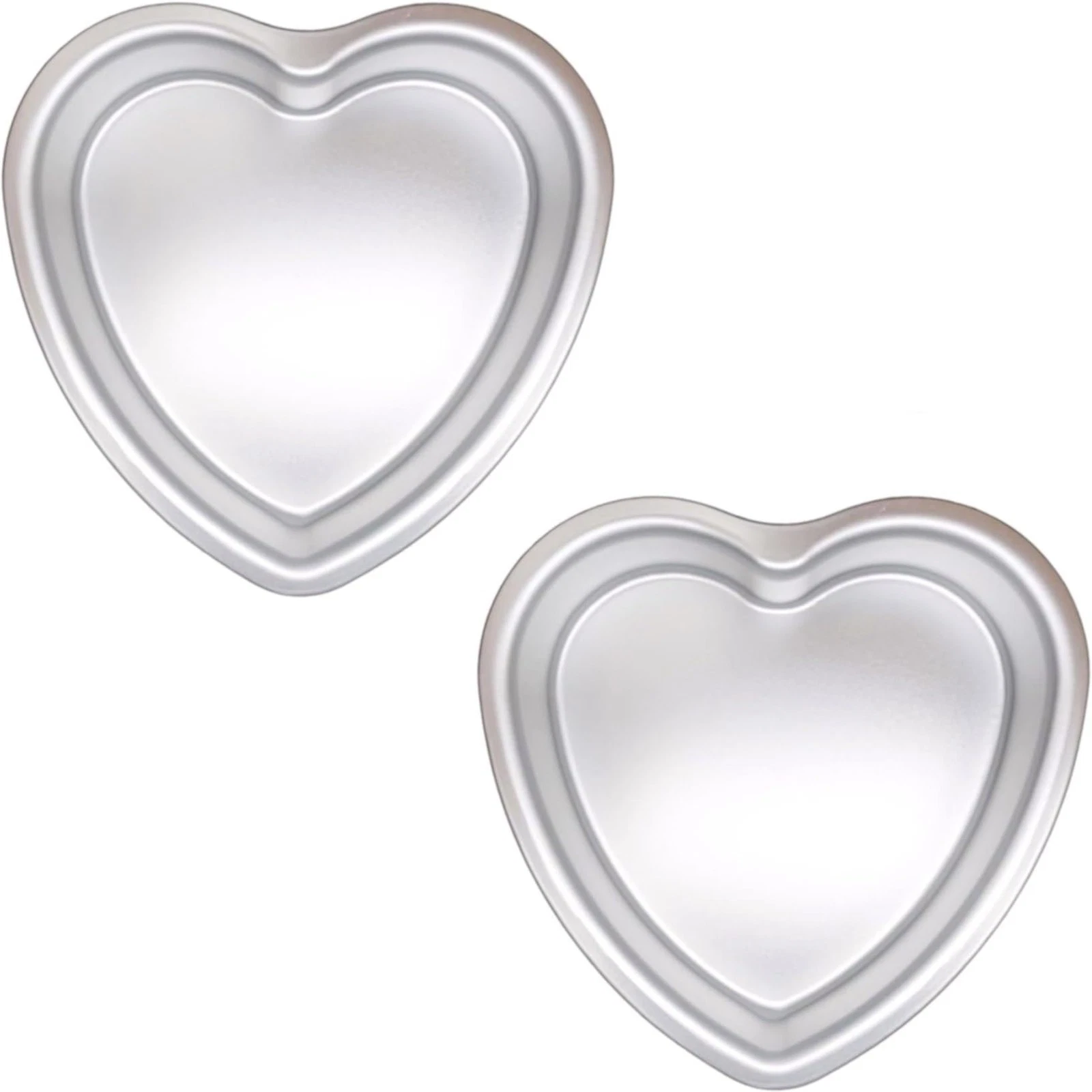 Aluminum 8 inch Heart Shaped Cake Pans, Set of 2, 8 inch Heart-shaped Cake Ti...