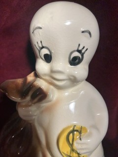 Casper the Friendly Ghost vintage ceramic coin bank BEAUTY