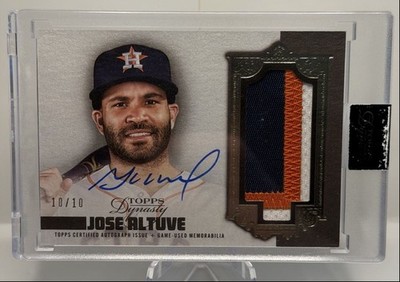 JOSE ALTUVE 2019 TOPPS DYNASTY DATA GAME USED PATCH AUTO 10/10 * Q6995