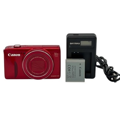 Canon PowerShot SX600 HS 16.0MP Digital Camera - Red Works - Smudge Behind Lens*