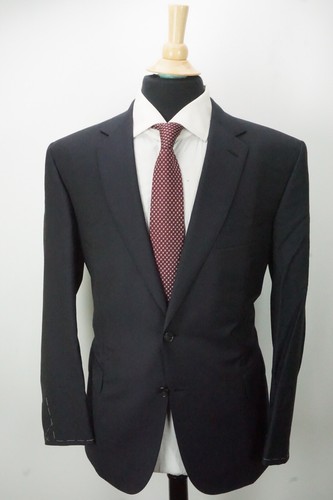 Brioni NM Colosseo CURRENT Navy Blue 100% Wool 2 Pc Suit Jacket Pants 44S NEW - Picture 3 of 12