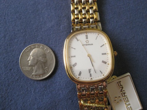 bx 055 mans/ ladys gold plate and s.steel ETERNA date quartz watch bracelet - Picture 5 of 6