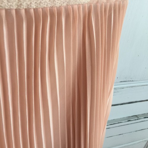 4 Collective Anthropologie Trissina Pleated Chiffon Dress Size 10 Blush - Picture 6 of 12
