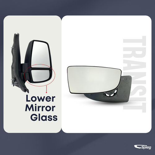 Pair Side Mirror Lower Glass for 2015-2023 FORD TRANSIT 150 250 350 non-heated - Picture 2 of 7