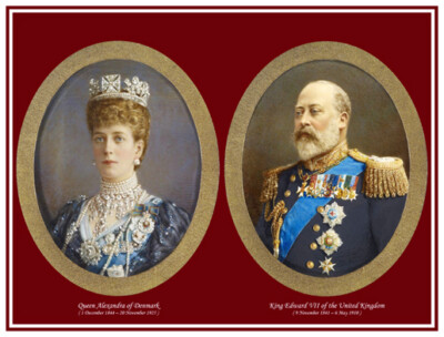Carte Postale UK 1910 - Roi Edward & Reine Alexandra - Authentique Circulée