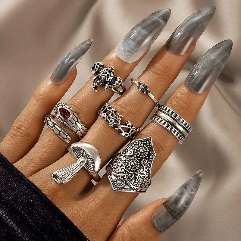 Bohemian silver rings discount