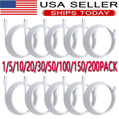 USB-C to USB C Type-C Fast Charging Data SYNC Charger Cable Cord 3/6/10FT lot