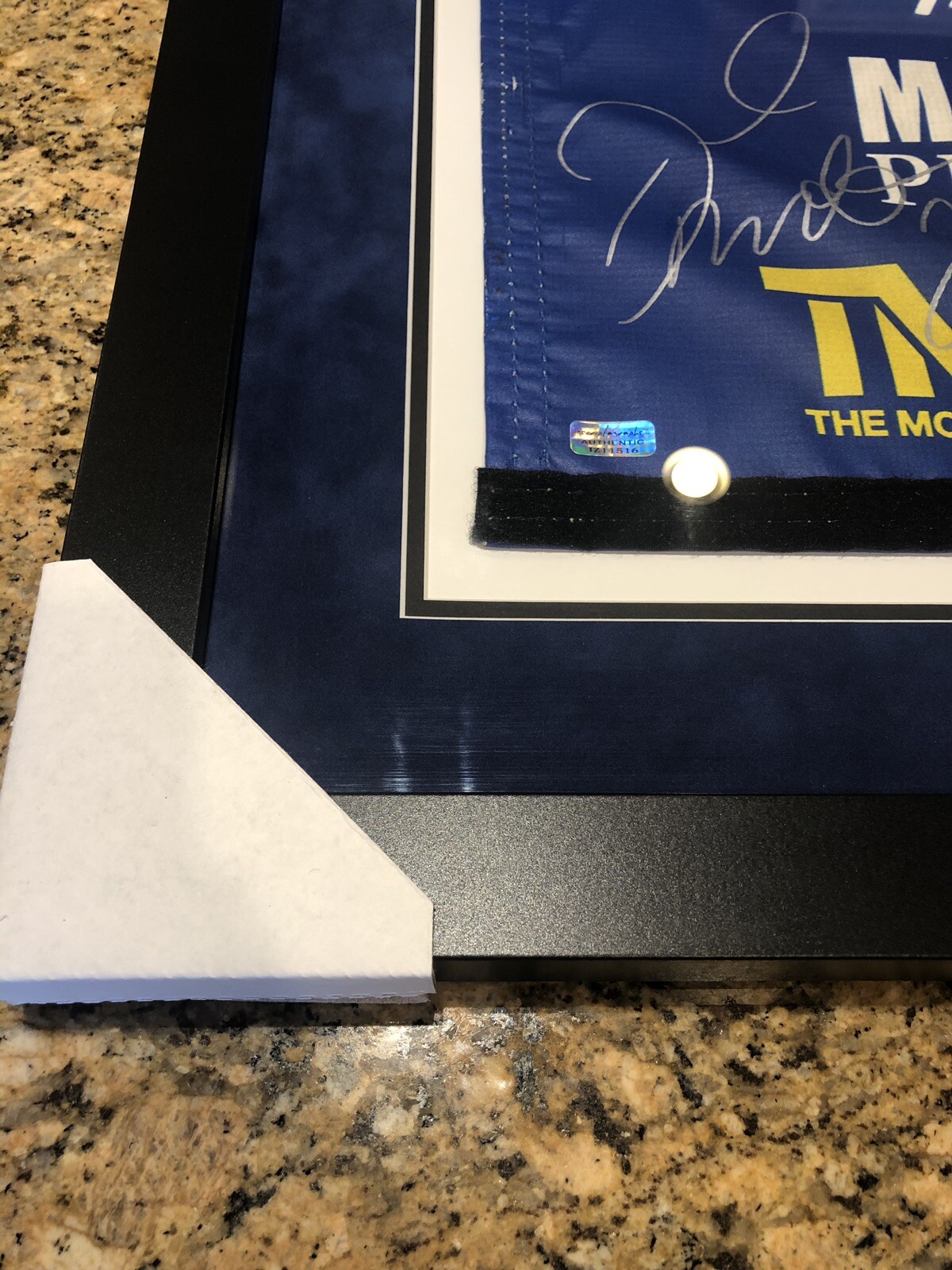 Floyd Mayweather Autographed 50-0 Record Fight Framed Used Boxing Ring Rope PSA view 2