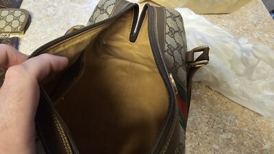 kiki♡GUCCI ヴィンテージ  ボストン Vintage Gucci GG Monogram Boston Speedy Bag Large Brown Leather | eBay