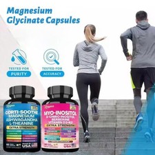 Cortisol & Myo-Inositol All-in-One Supplement Magnesium AshwagandhaL-Theanine