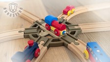 Brio Holzeisenbahn Erweiterung Drehscheibe Weiche Kreuzweiche