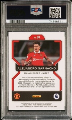 2022 Prizm Alejandro Garnacho RC PSA 10 Premier League #90 Panini 