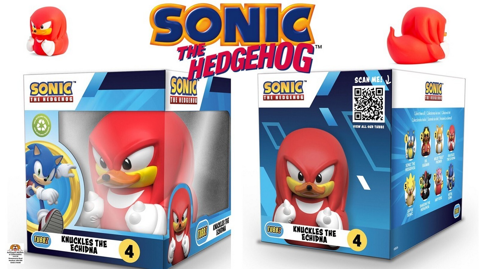 Sonic the Hedgehog ~ #4 Knuckles the Echidna Tubbz Rubber Duck