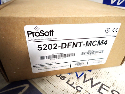 New ProSoft 5202-DFNT-MCM4 EtherNet/IP to Modbus  4-Port Module
