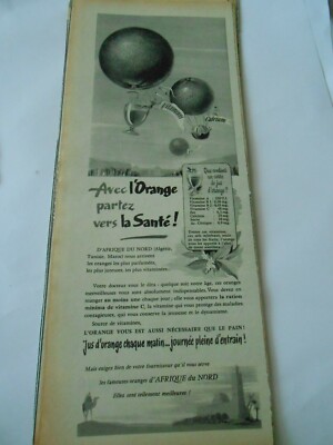 ADVERTISEMENT 1954 With Orange Go to Health Vitamins