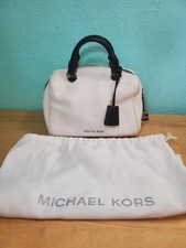 Michael's Kors White Leather Kirby Mini Purse With Purse Bag Cover