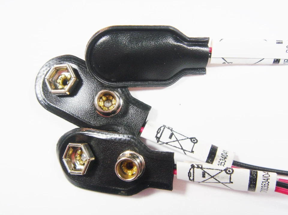 10x  Anschluss Clip Batterie Clip 9V Block Leitung #10-21/b#124b — 第 3/4 张图片