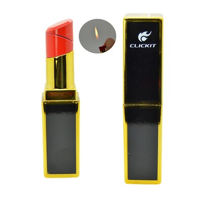 Lipstick Butane Cigarette Refillable Lighter 5 Colors