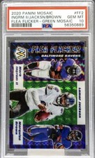 Ingram II * Jackson * Brown 2020 Panini Mosaic Green Flea Flicker #FF2 PSA 10