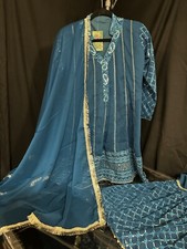 🔺SALE🔺Beautiful Emb Chiffon Gharara Dress - 3 PC- Medium - $45