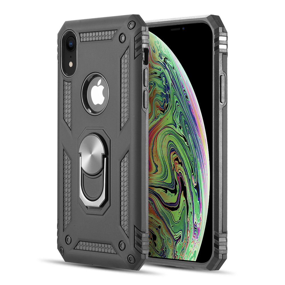 For iPhone Xs max Xr X 8 7 6 Plus Hybrid Ring Stand Rugged