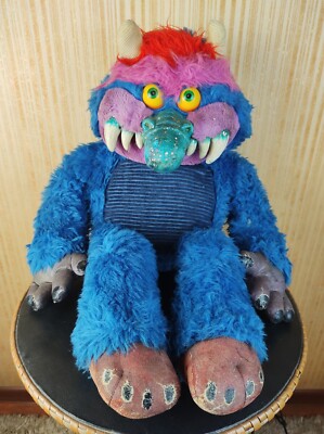 マイペットモンスター 1986 AmToy チェーン付き Vintage 1986 Amtoy My Pet Monster Plush Stuffed Toy Large No