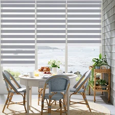 Changshade Dual Zebra Roller Blinds Horizontal Window Shades Easy to Install