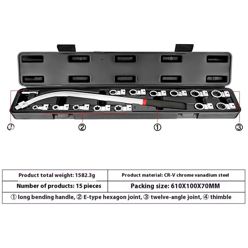 Automobile Engine Timing Pulley Adjusting Wrench Tensioner Removal Special Tool - Picture 14 of 18