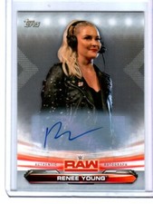 WWE Renee Young 2019 Topps Raw Silver Authentic Autograph Card SN 11 of 25