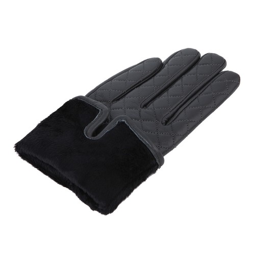 Elegant Women's Quilted Solid Winter Thermal Soft Leather Gloves - Diff Colors - Picture 22 of 26