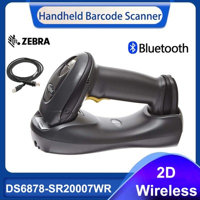 Zebra Symbol DS6878-SR20007WR 2D USB Wireless Bluetooth Barcode Scanner w Cradle