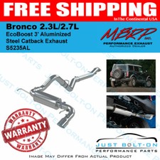 Mbrp 2021-2024 Bronco 2.3l2.7l Ecoboost 3 Aluminized Catback Exhaust S5235al