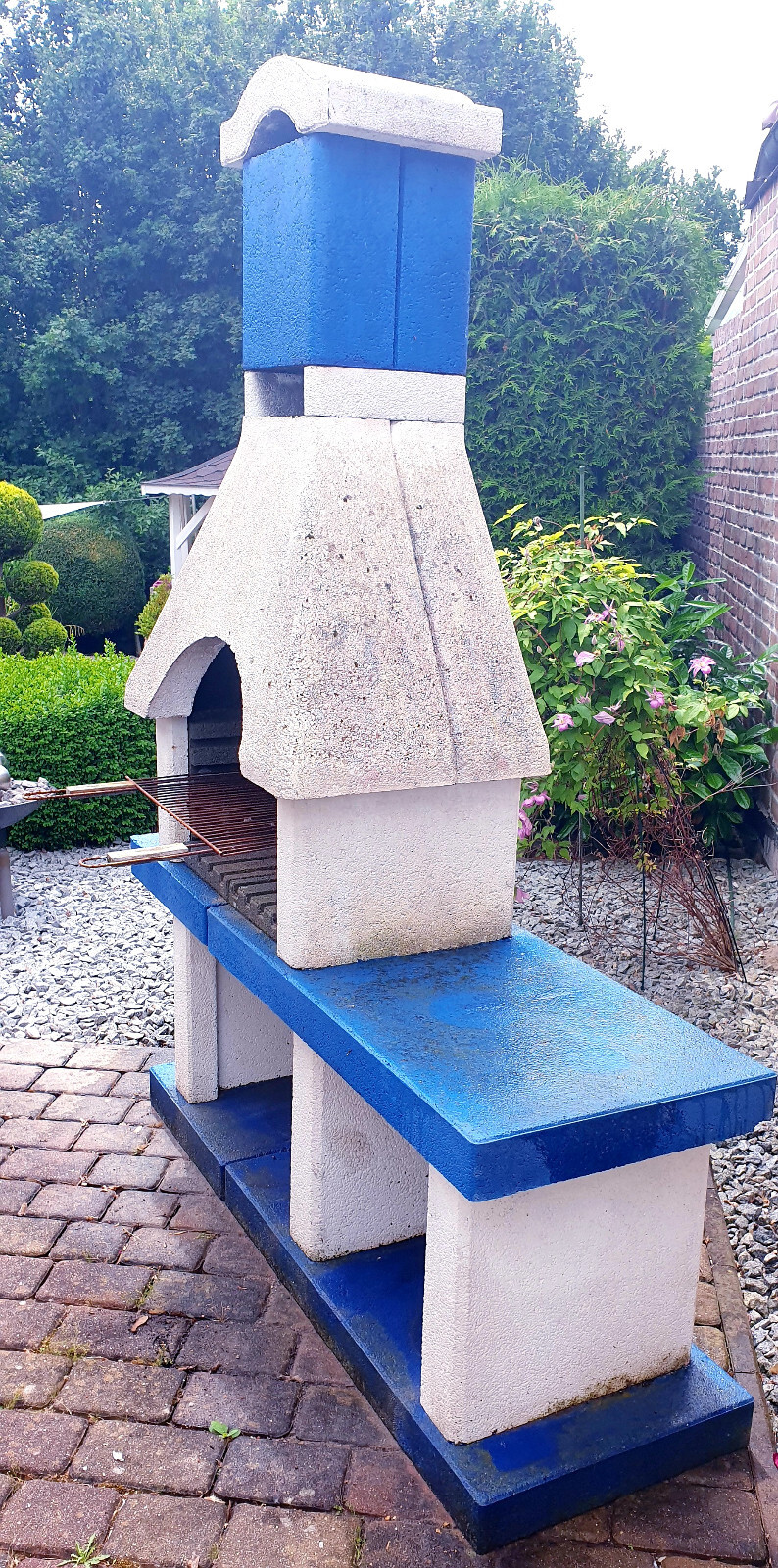 Garten Grill Kamin Westerland mit Beistelltisch eBay