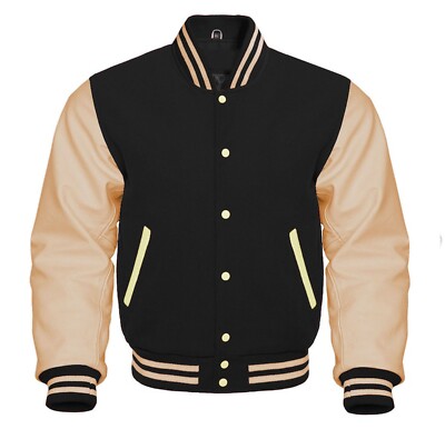 Hand Crafted Black& Pink Color  Genuine Leather Stylish  Bomber  Biker Jacket
