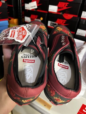 Supreme Vans Jean Paul Gaultier Size 8 Era Pro Cardinal Floral