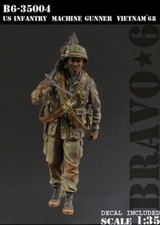 BRAVO 6 35004 VIETNAM WAR 1968 U.S. INFANTRY MACHINE GUNNER 1:35