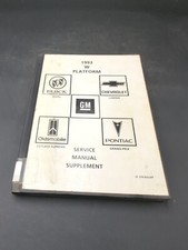 1993 Lumina Grand Prix Cutlass Supreme Regal Service Manual Supplement