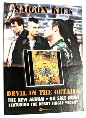 SAIGON KICK / JASON BIELER / 1995 DEVIL IN THE DETAILS LP MAGAZINE 