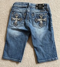 Miss Me Girls size 14 Denim Jeans Shorts AUTHENTIC EXCELLENT preowned