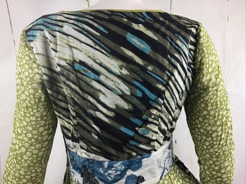 J. Peterman Women’s Embellished Patchwork Midi Hobo Fit & Flair Dress Sz. 8 - Picture 14 of 22