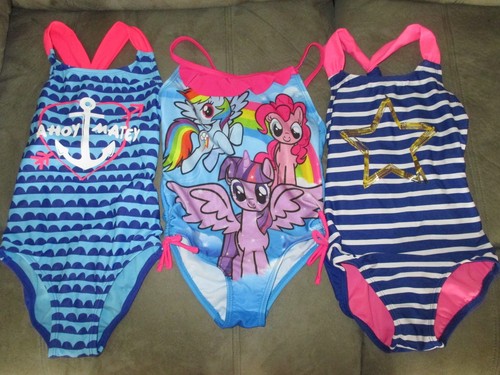NWOT (LOT of 3) XS 4/5 Swimsuit Bathing Suits CIRCO Little Pony Target - Picture 3 of 11