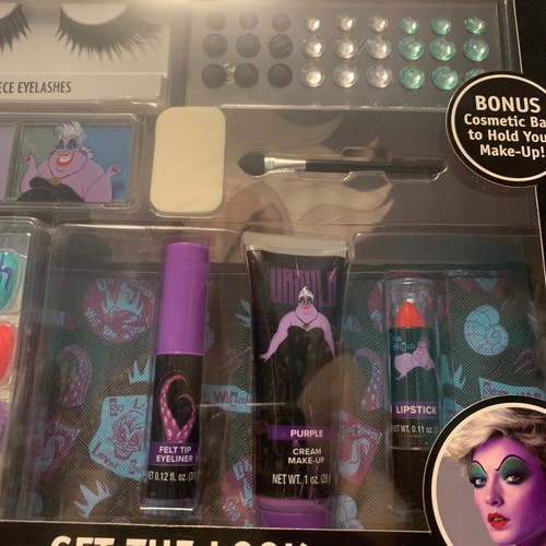 Lot Of 2 Disney Little Mermaid Makeup Kit Get The Look Ariel & Ursula Cosplay - Picture 12 of 15
