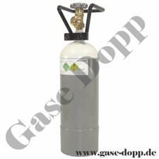 Sauerstoff 2 Liter Flasche fabrikneu + gefüllt Eigentumsflasche stehend mit Fuß 