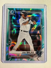 K163,544 - 2021 Bowman Chrome Draft Aqua Lava Refractors #BDC169 Jose Salas /199